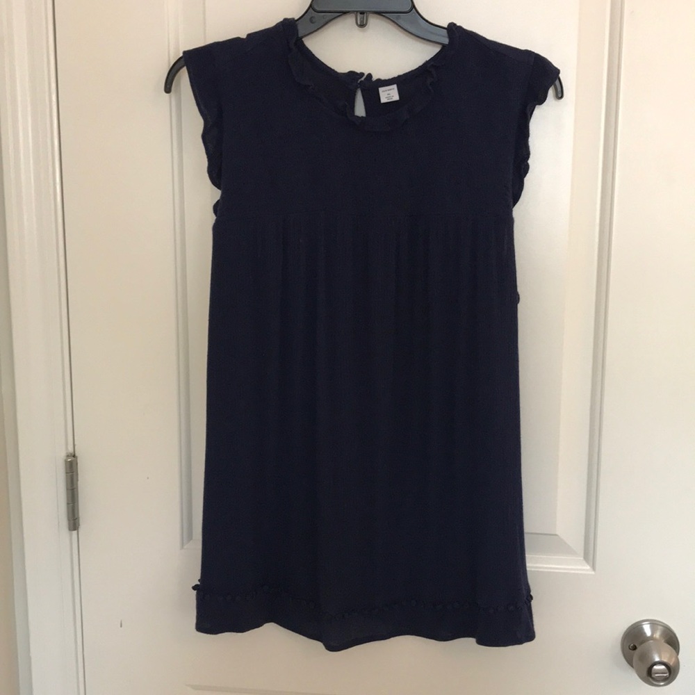 COPY - Navy blue flirty tank from Old Navy